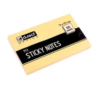 D.RECT Sticky Notes | 100 fogli gialli | 76 x 127 mm