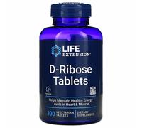 D-Ribose 5000mg + 5100mg 100Tabs Life Extension Bioenergy Non Ogm Bicalcico