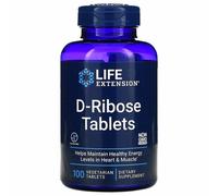 D-Ribose 5000mg + 5100mg 100Tabs Life Extension Bioenergy Non Ogm Bicalcico