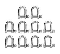 D RING ANCORA SHACKLE 304 VITE IN ACCIAIO INOSSIBILE CONNETTORE ALLA CATENA DI PINE MARINE TERRA STRUMENTO PER USO INDUSTRIALE POTENZA ELETTRICA METALLURGICA MACCHINERY RAILWAYS (10pcsm10)