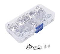 D Ring Picture Hanger Kit 80 Pcs | Iron Single Hook Fasteners for Picture Frames | Non - Corroding Screws for Wall Art / Photos / Mirrors | Sturdy Hanging Hardware