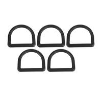 D Ring Tie Down Anchor | Sturdy Plastic Buckle Strap for Surfing/Climbing/Diving | 5 - Pack Non - Corroding Hooks | Secure Kayak & Backpack Fastening (Black)