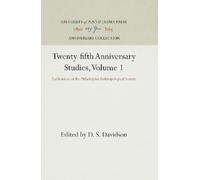 D. S. Davidson Twenty-fifth Anniversary Studies, Volume 1 (Copertina rigida)
