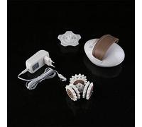D&S Vertriebs GmbH - Mini rullo massaggiante elettrico 3D per massaggi, con sistema anti-cellulite, colore: Bianco/Caffè