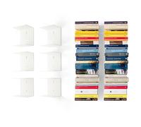 D-Segno Libreria da Parete Invisibile in Metallo - Mensole da Muro di Design, Libreria sospesa salvaspazio, mensole a scomparsa per libri - Made in Italy