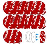 D.Sking Confezione da 12 adesivi di ricambio compatibili con base di montaggio a presa per presa e supporto pieghevoli