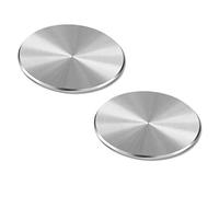 D.Sking - Confezione da 2 piastre metalliche di ricambio per auto, adesivo 3M, piastre metalliche per CD, per kit di montaggio (argento)