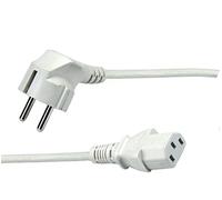 D.Square - Cavo alimentazione 3 pin IEC320 C13 bianco 1,8 m 18 AWG, per caricatore per computer monitor Stampante Beamer Proiettore Console dei giochi ecc.