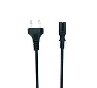 D.Square- Cavo di alimentazione C7 nero 1,8 m, spina Euro 8 universale, CEE 7/16/M-C7/H per caricabatterie di piccoli elettrodomestici TV BLU-Ray DVD Playstation (PS2, PS3, PS4) e Xbox