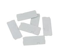 D-ST4-TWIN Piastra di copertura terminale 100 pezzi, tappi for morsettiere DIN in alluminio for connettori elettrici ST4-TWIN 87,5x30 mm