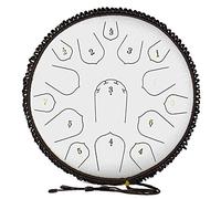 D Tamburo Thumue Con Tasti Tangenziali Da 14 Pollici A 15 Note, Ideale Per La Meditazione Musicale In Campeggio, Include Custodia, Libro Di Musica, Mazze, Decorazione A Corda (Color : White)