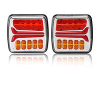 D-TECH Fanale posteriore per rimorchio a Neon LED 12V 24V Luci Posteriori Rimorchio LED fanali posteriori rimorchio Multifunzione IP67 Impermeabile Universale per Veicolo Vans Caravan Camion Trattore