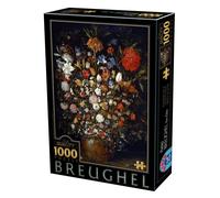 D-Toys - Puzzle Pieter Bruegel: fiori in un vaso di legno - 1000 Pezzi