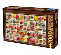 D-Toys - Puzzle Poster di fiori - 1000 Pezzi