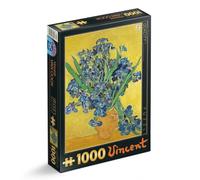 D-Toys Puzzle Vincent Van Gogh - Vaso Con Iris Su Sfondo Giallo 1000 pezzi