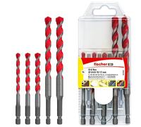 D U Hex Set 5 Punte Trapano Universali Esagonali 5 mm 12 mm per Muro Legno