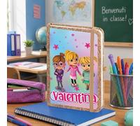D&Vlab Agenda Diario Quaderno A5 Blocco Note Appunti personalizzato con Nome SCOIATTOLINE per Bimba Bambina Scuola elementare media infanzia primaria Secondaria