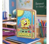 D&Vlab Agenda Diario Quaderno A5 Blocco Note Appunti personalizzato con Nome SPUGNETTA per bimbo Bambino Scuola elementare media infanzia primaria Secondaria
