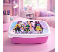 D&Vlab Contenitore Porta Pranzo merenda Bimba Personalizzabile con NOME KPOP DEMON HNTERS Adatto per La Tua Bimba Quando va a Scuola elementare, infanzia, media