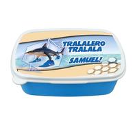 D&Vlab Contenitore Porta Pranzo merenda Bimbi Personalizzabile con NOME BRAINROT TRALALERO TRALALA Adatto per Il Tuo Bimbo Quando va a Scuola elementare, infanzia, media