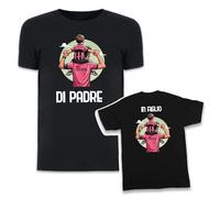D&Vlab Coppia di T-Shirt Maglie Magliette di Padre in Figlio Idea Regalo per Il papà Squadre Tifosi Palermitani