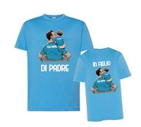 D&Vlab Coppia di T-Shirt Maglie Magliette di Padre in Figlio Idea Regalo per Il papà Squadre Tifosi Napoletani