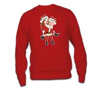 D&Vlab Felpa Personalizzata Natalizia con Nome e Foto, Felpa Uomo e Donna Girocollo Rossa Bianca Nera, Maglione Natalizio Merry Christmas Idee per Regali Originali Natale 2025