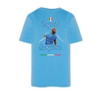 D&Vlab T-Shirt Celebrativa Napoli Campione 2024/2025, Maglietta Unisex in Cotone, Disponibile in 4 Colori: Nero, Blu Navy, Bianco, Azzurro (n.11)
