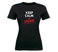 D&Vlab T-Shirt Maglietta Tshirt Maglia da Donna con Grafica Divertente, Idea Regalo per Lei Originale Ragazza Keep Calm
