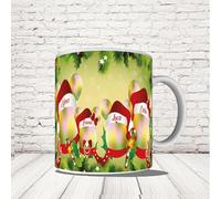 D&Vlab TAZZA MUG IN CERAMICA PERSONALIZZATA CON NOME FAMIGLIA DEDICA - IDEA REGALO NATALE NATALIZIA ''TOPINI FAMILY''