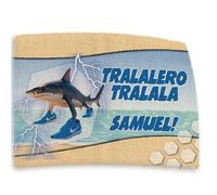 D&Vlab TOVAGLIETTA AMERICANA IN TESSUTO JUTA PER LA SCUOLA INFANZIA, ELEMENTARE, ASILO PERSONALIZZABILE CON NOME BRAINROT TRALALERO TRALALA ADATTA PER COLAZIONE, MERENDA IN CLASSE 40X30 CM