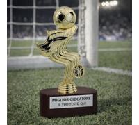 D&Vlab Trofeo Coppa 1° Posto Classificato Capocannoniere Miglior Marcatore Giocatore - Personalizzabile con Targhetta Inclusa Personalizzata - per Torneo di Calcio Calcetto