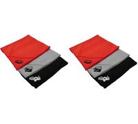 D&W The Motion Corporation 325363 - Set di 6 panni in microfibra, 40 x 30 cm, colore: Rosso/Grigio/Nero