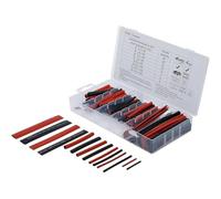 D-Work Assortimento di guaine retrattili, 150 pezzi, rosso e nero, isolamento e protezione elettrica