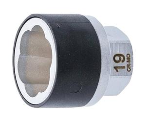 D-Work - Boccola a spirale con estrattore di viti, 19 mm, con impronta a sei pani maschio, resistenza e precisione, in acciaio
