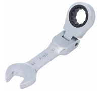 D-Work Chiave mista a cricchetto corta da cucire, 13 mm, in acciaio, precisione e maneggevolezza, zone difficili