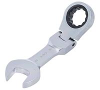 D-Work Chiave mista a cricchetto corto, 19 mm, in acciaio, ergonomica e pratica, con zone difficili