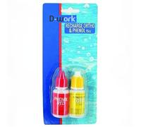D-Work - Flaconi di ricarica da 15 ml, per astuccio pH/bromo/cloro, efficace e pratico