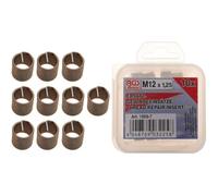 D-Work - Inserti maschiati di ricambio M12 x 1,25-10 pezzi, in acciaio resistente, fissaggio affidabile e durevole