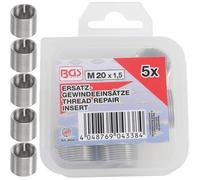 D-Work, inserti maschiati M20 x 1,5 mm, confezione da 5 pezzi, in acciaio resistente, fissaggio affidabile e durevole