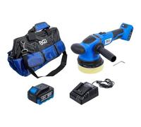 D-Work - Lucidatrice eccentrica senza spazzole, 18 V, batteria e caricabatterie rapido inclusi