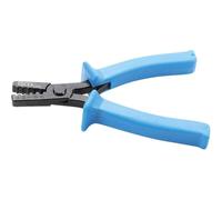 D-Work - Pinza per crimpare e spellare con funzione cricchetto, per capicorda 0,5-2,5 mm, precisione e comfort di utilizzo