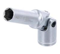D-Work - Presa articolata per candela esagonale, 10 mm (3/8), precisione e accessibilità, acciaio, zone difficili
