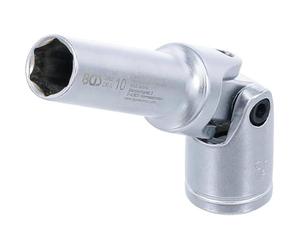D-Work - Presa articolata per candela esagonale, 10 mm (3/8), precisione e accessibilità, acciaio, zone difficili