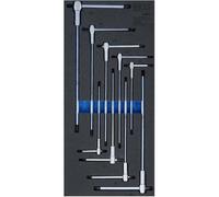 D-Work - Set di 9 cacciaviti con impugnatura a T scorrevole, profilo Torx T10 a T50, inserto per servitore, precisione