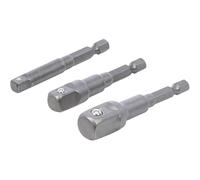 D-Work Set di adattatori per avvitatori, esagono maschio 6,3 mm, femmina 6,3 mm, 10 mm, 3 pezzi, compatibilità e versatilità