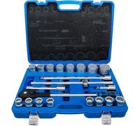 D-Work - Set di boccole a dodici pezzi, 20 mm (3/4), 21 pezzi, in acciaio resistente e di precisione professionale