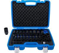 D-Work - Set di boccole a scossa a sei pezzi, 40 pezzi, 9-30 mm, 12,5 mm (1/2), in acciaio resistente e pratico per la meccanica