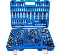 D-Work - Set di boccole a sei pezzi, 192 pezzi, 6,3 mm (1/4), 10 mm (3/8), 12,5 mm (1/2), in acciaio resistente, versatilità e prato