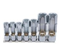 D-Work - Set di boccole speciali con spaccature, 7 pezzi, 10-19 mm, 3/8, resistenti e precise, in acciaio, zone difficili